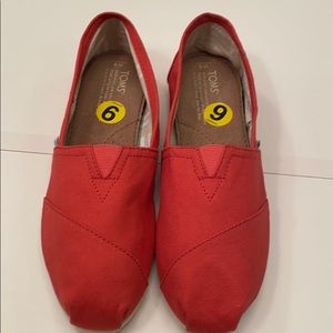 Toms Red Canvas Shoes